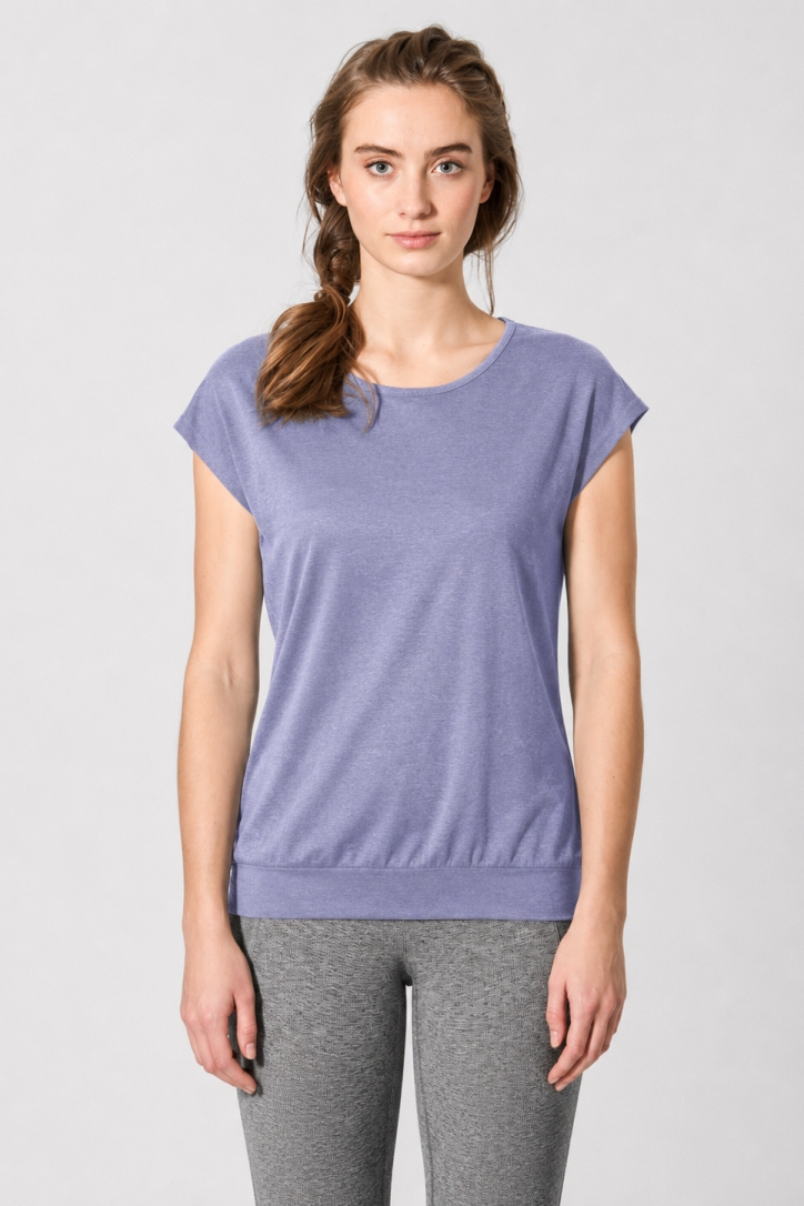 Hempage womens vegan Yoga Shirt Sleeveless Lavender