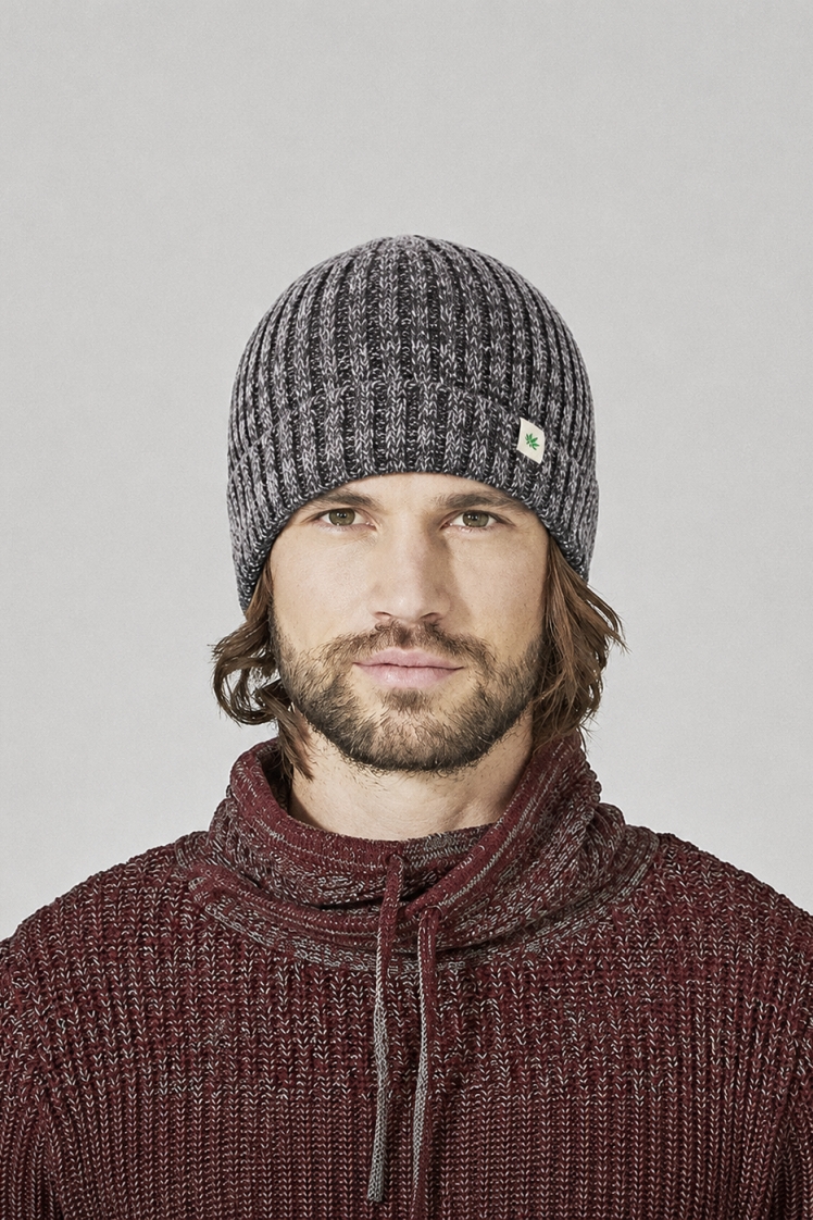 Hempage men vegan Knitted Hat Sailor Anthracite Grey