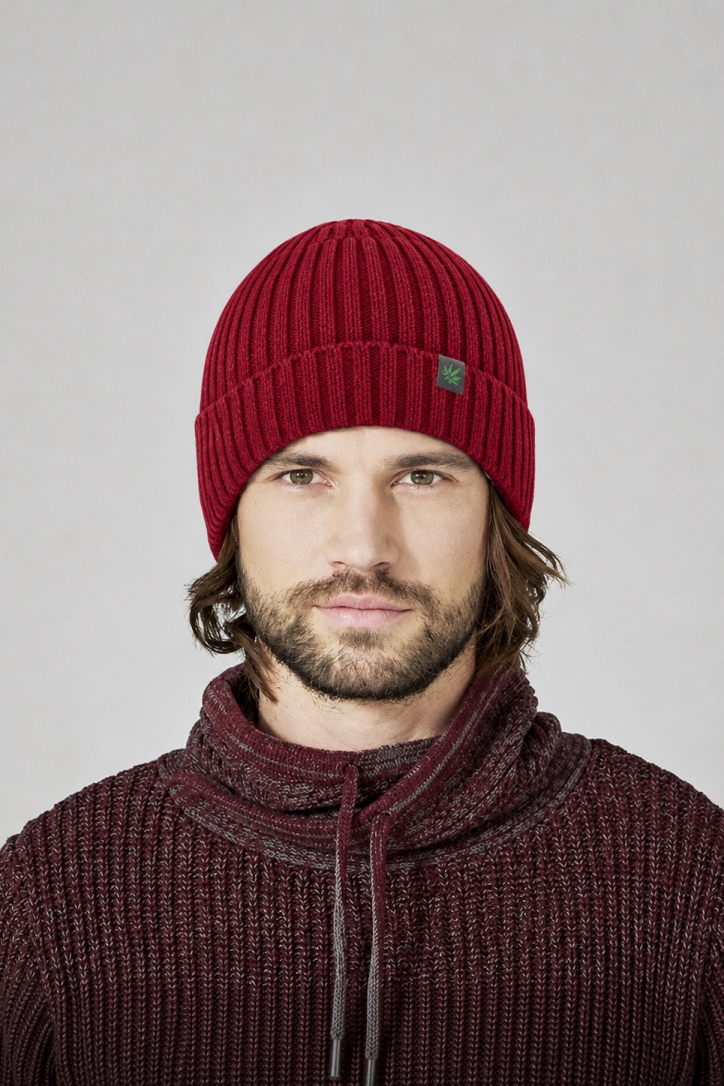Hempage men vegan Knitted Hat Sailor Ruby