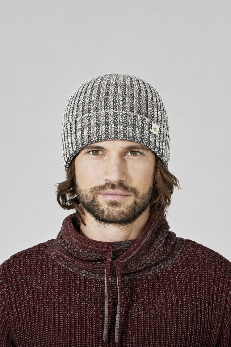 Hempage men vegan Knitted Hat Sailor Melange