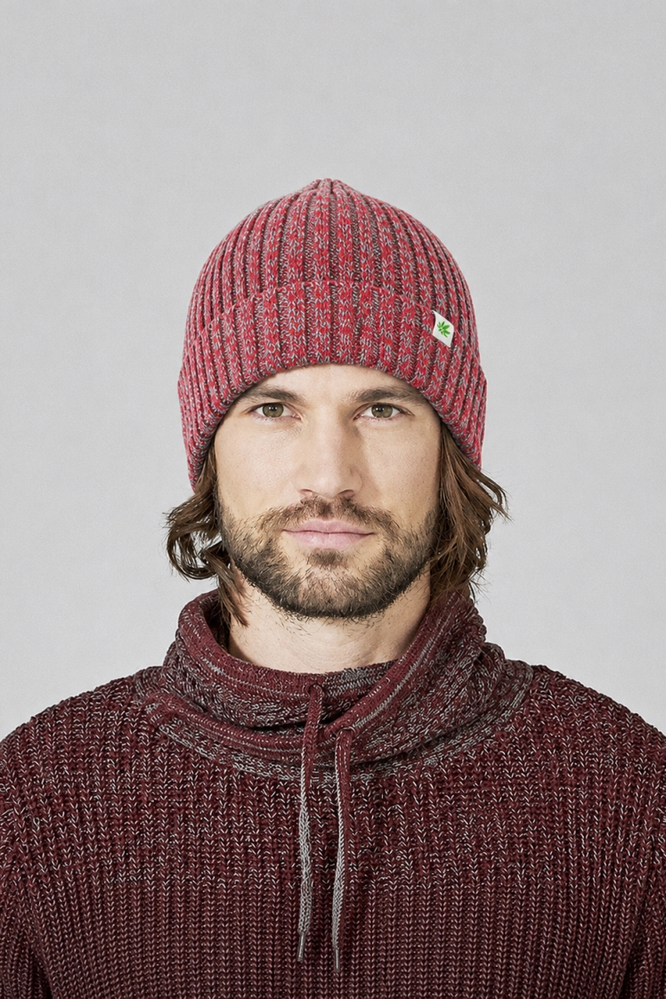 Hempage men vegan Knitted Hat Sailor Barolo Grey