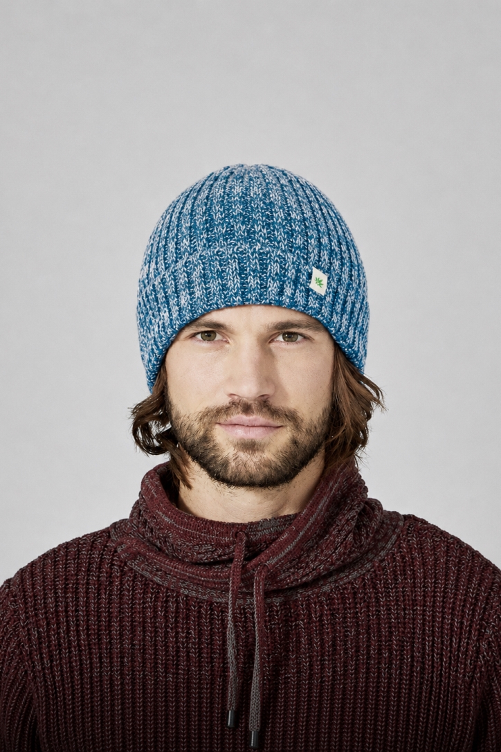 Hempage men vegan Knitted Hat Sailor Sea Grey