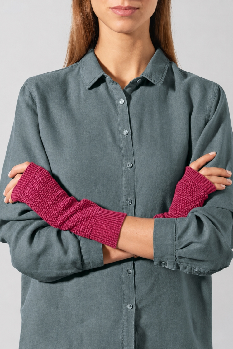 Hempage womens vegan Arm Warmer Barolo Pink
