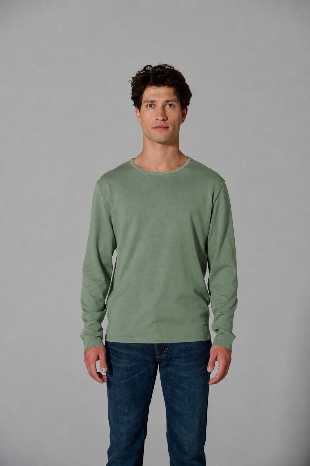 Hempage men vegan Long-Sleeve Shirt Thc Exclusive Herb Green