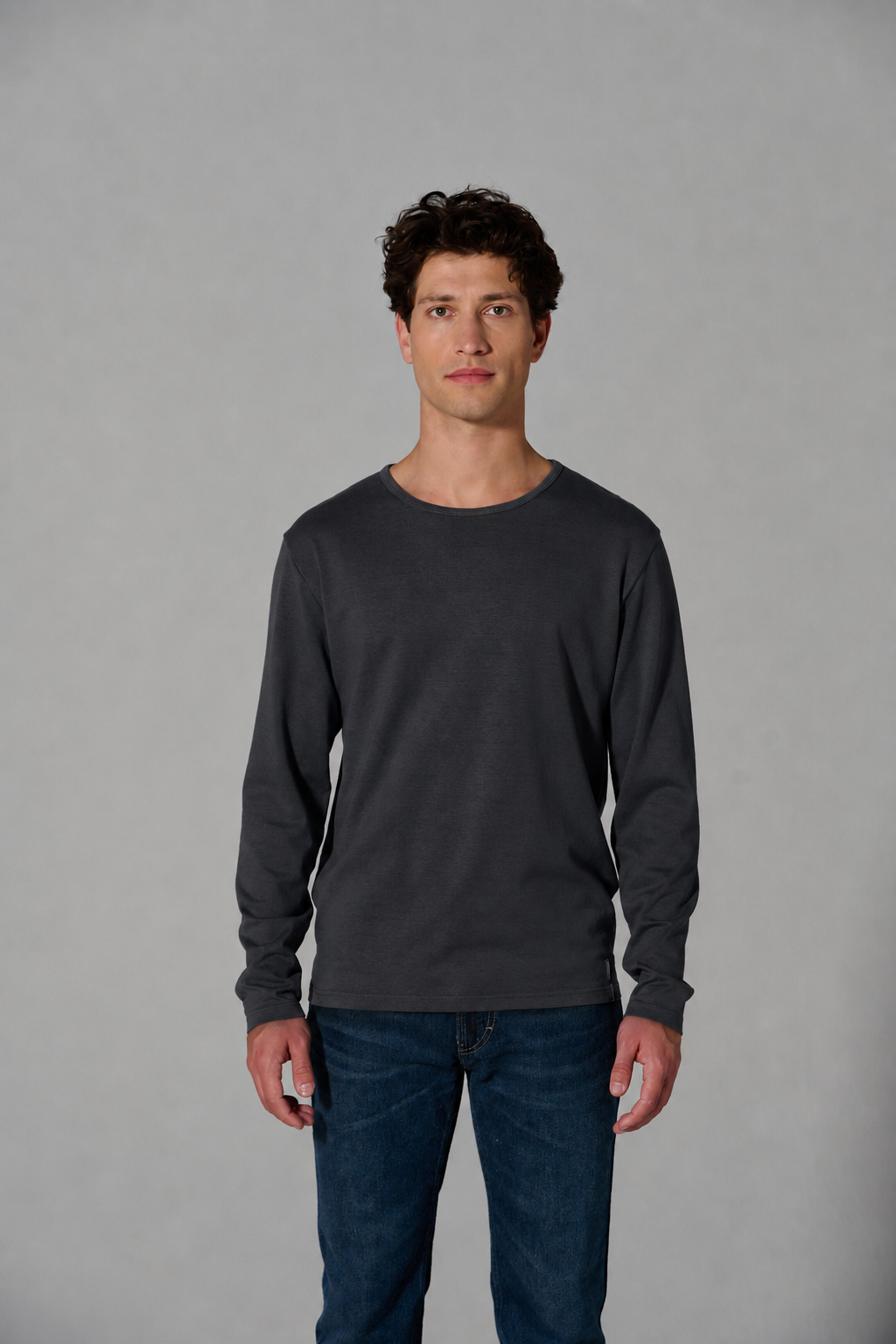 Hempage men vegan Long Sleeve Shirt Thc Exclusive Black
