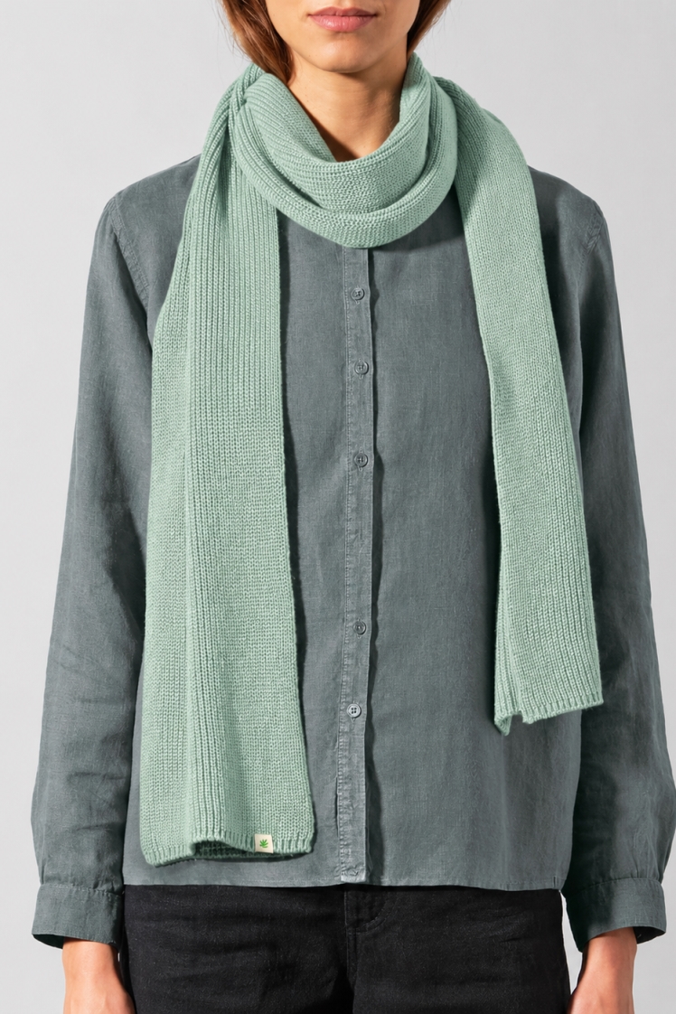 HempAge Damen vegan Schal Einfarbig Menta Gr&Atilde;&frac14;n
