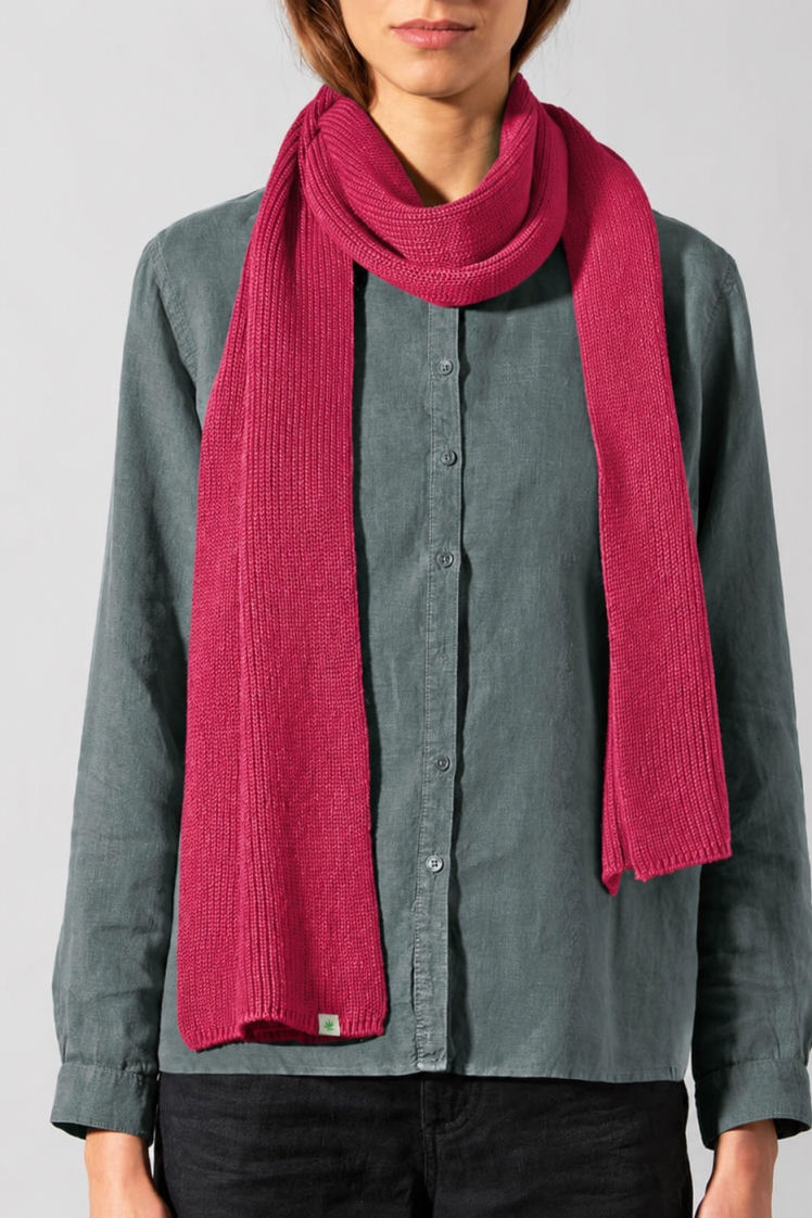 HempAge Damen vegan Schal Einfarbig Barolo Rosa