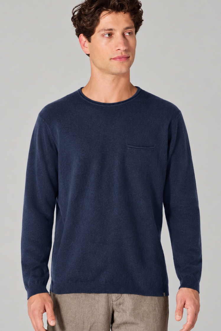 HempAge Herren vegan Pullover Summer Navy