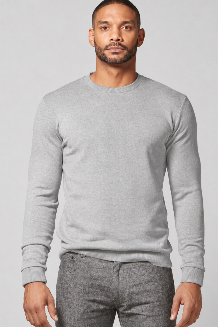 HempAge Herren vegan Sweatshirt Regular Fit Rockgrau