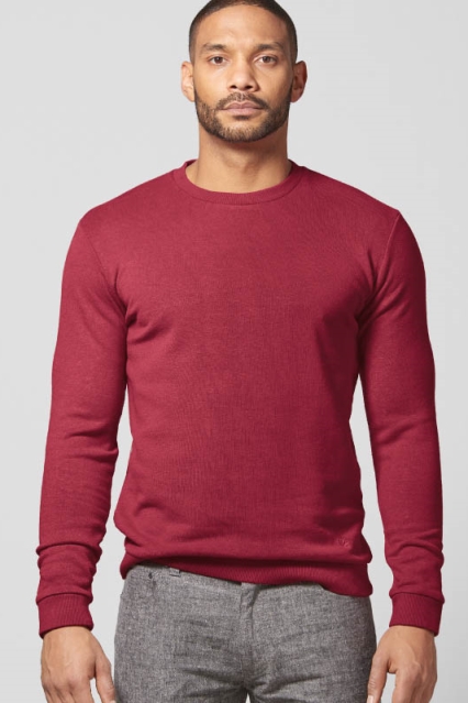 HempAge Herren vegan Sweatshirt Regular Fit Cuvee Rot