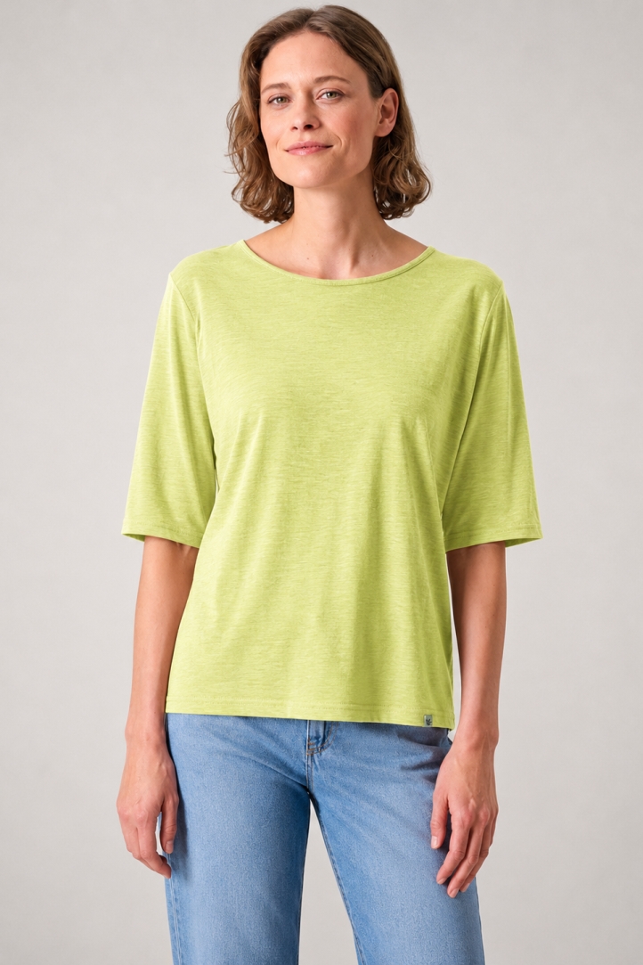 HempAge Damen vegan T-Shirt Casual Passform Lind Gr&Atilde;&frac14;n