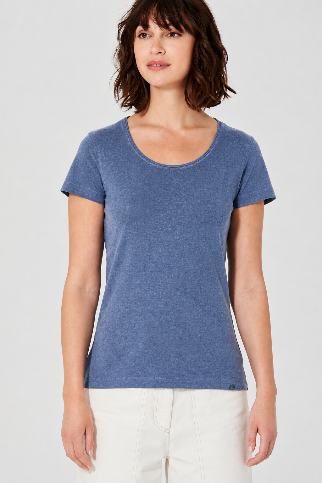 Hempage womens vegan T-Shirt Airy Blueberry