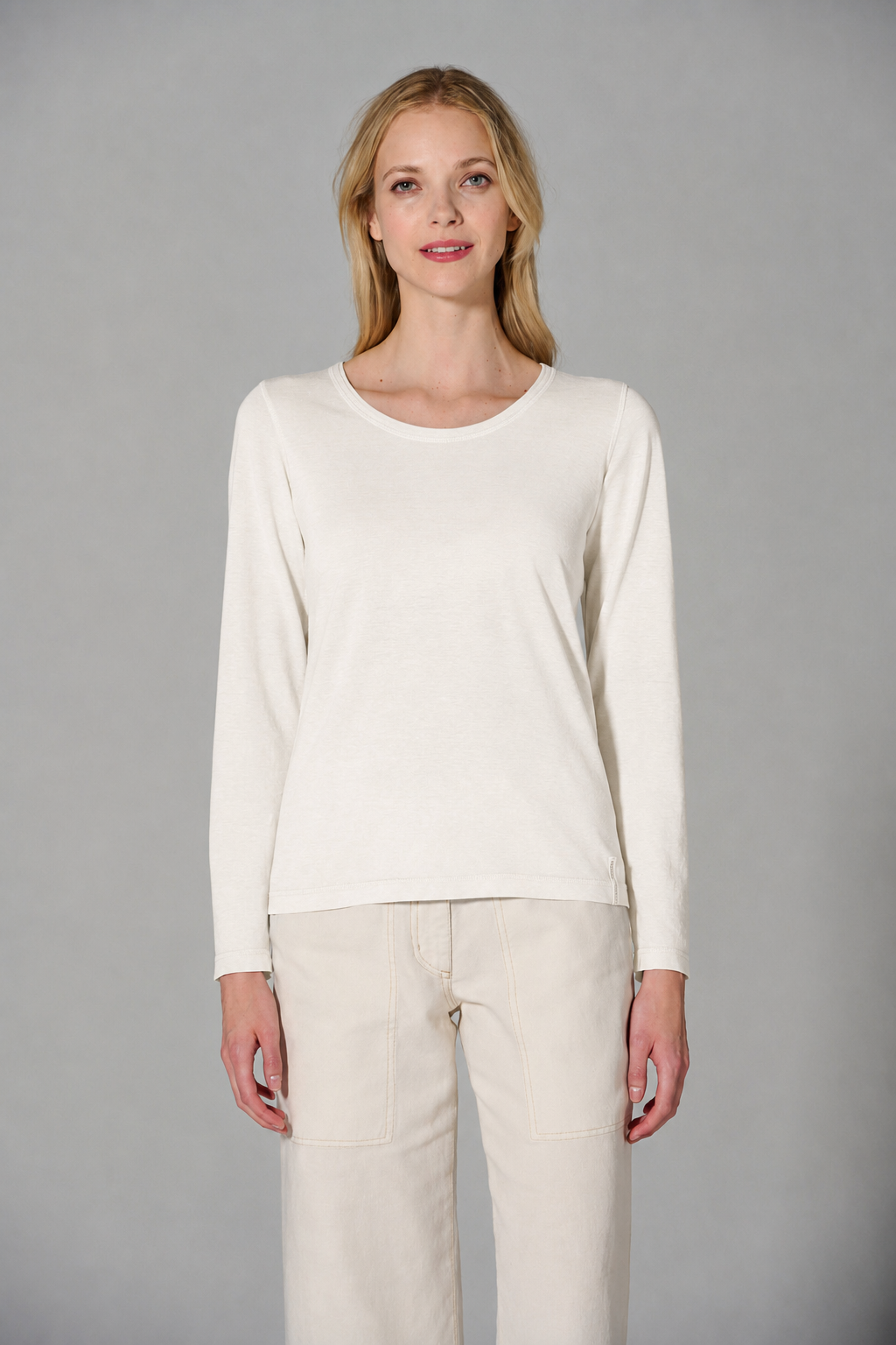 Hempage womens vegan Longsleeve Thc Exclusive Off White