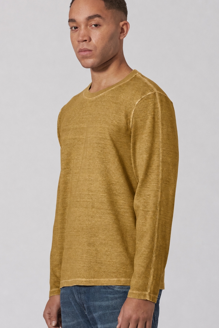 HempAge Herren vegan Langarmshirt In Erdnussbraun