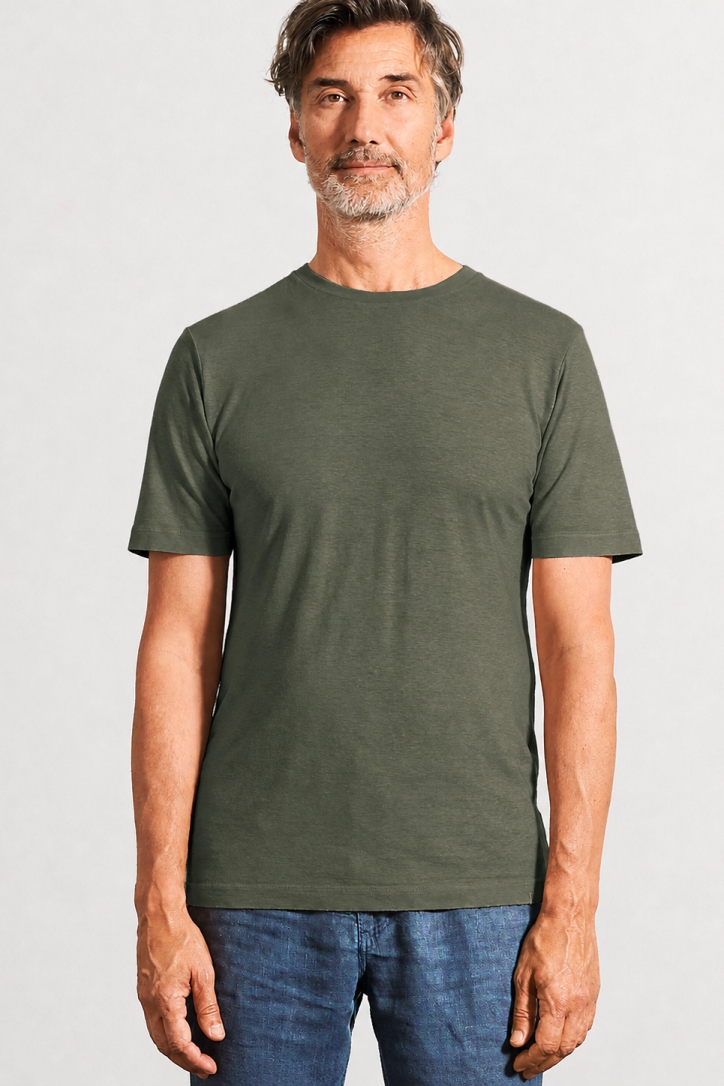 HempAge Herren vegan T-Shirt Slim Fit Krautgr&Atilde;&frac14;n