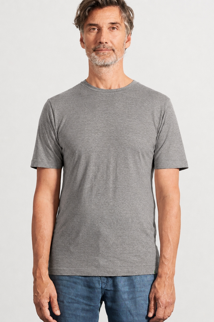 HempAge Herren vegan T-Shirt Slim Fit Taupe