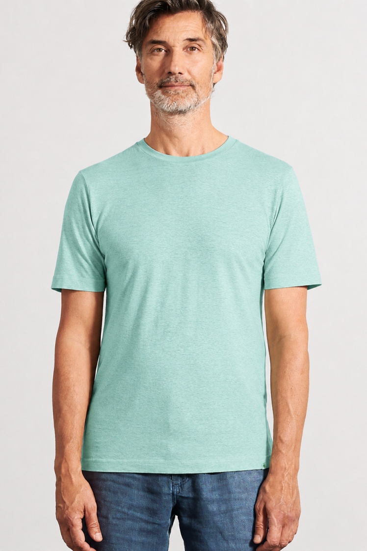 HempAge Herren vegan T-Shirt Slim Fit Salbeigr&Atilde;&frac14;n