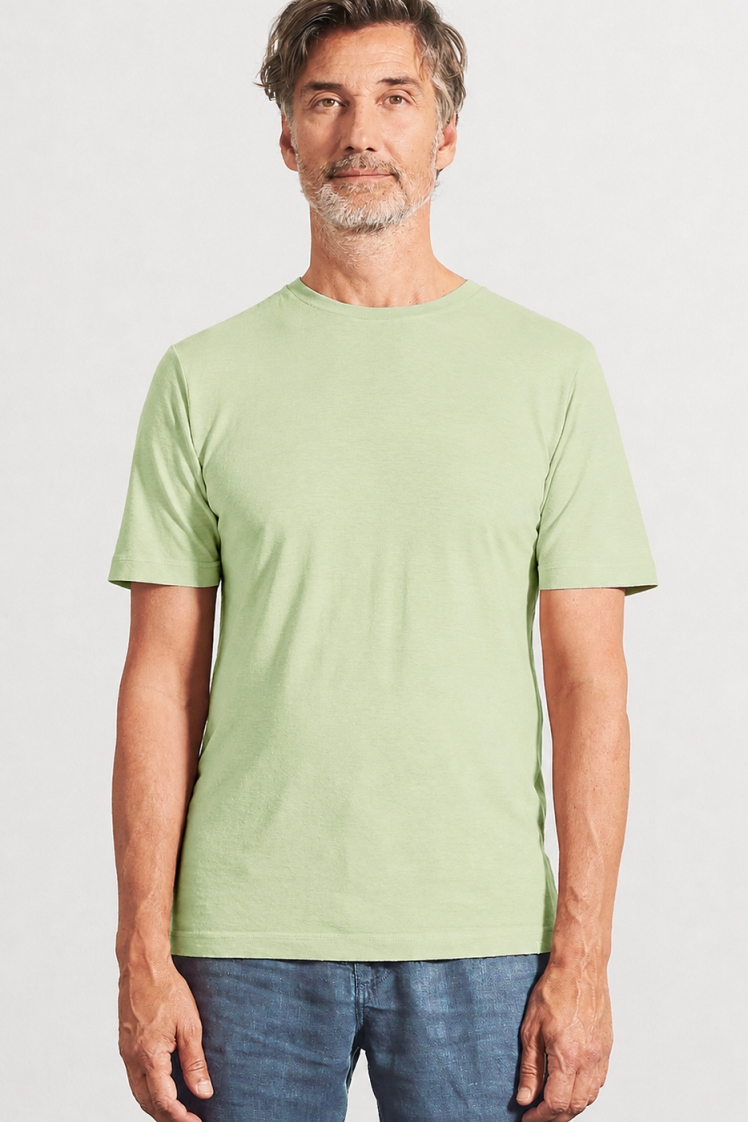HempAge Herren vegan T-Shirt Slim Fit Matcha Gr&Atilde;&frac14;n