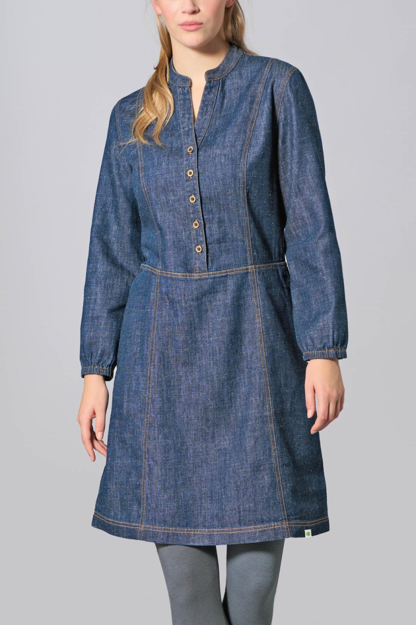 HempAge Damen vegan Jeanskleid Indigo
