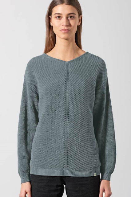 HempAge Damen vegan Pullover Timeless Titanium