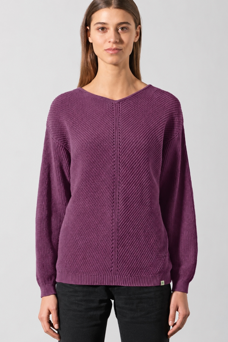 HempAge Damen vegan Pullover Timeless In Lila