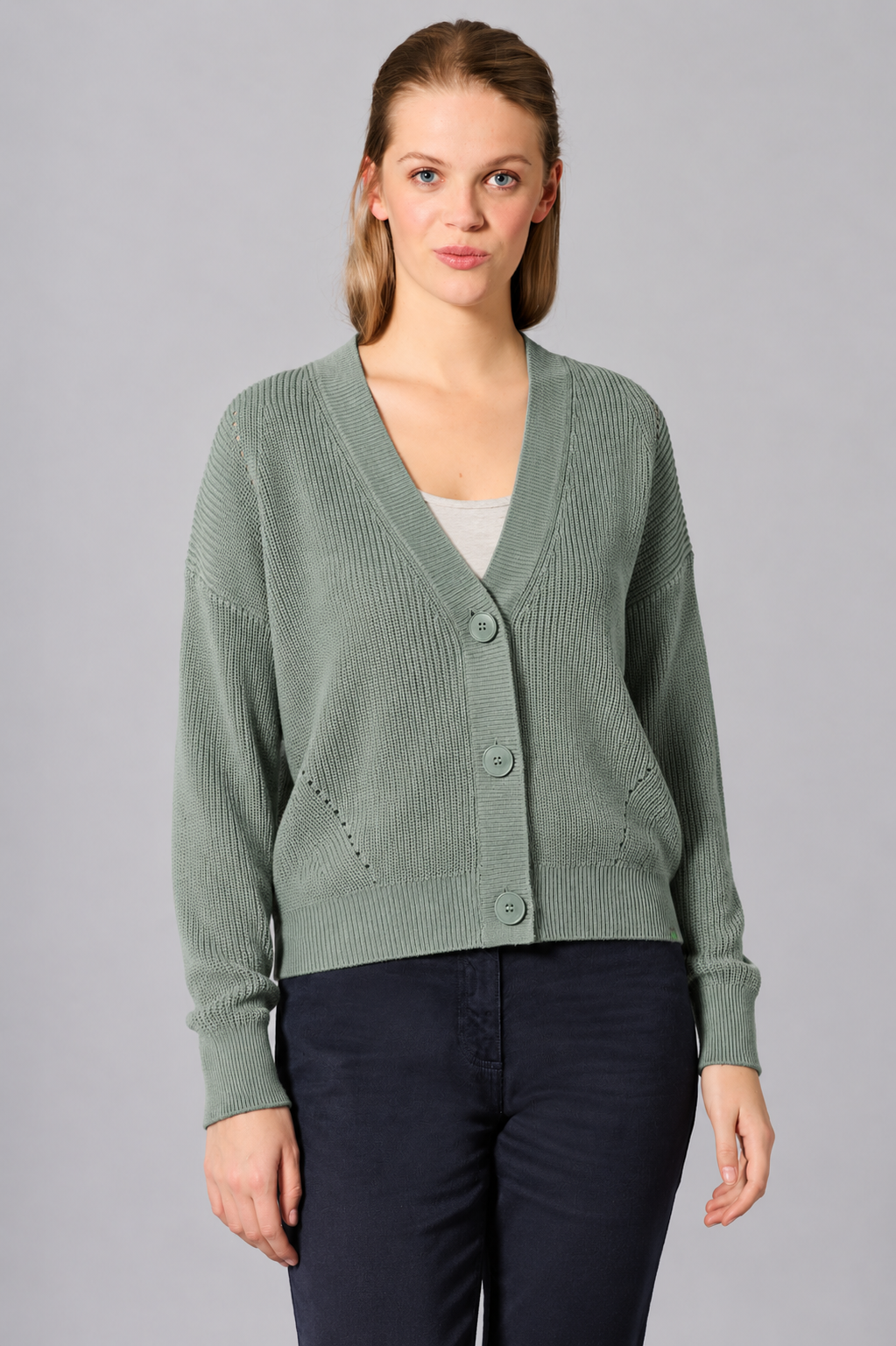 Hempage womens vegan Cardigan Timeless Thyme