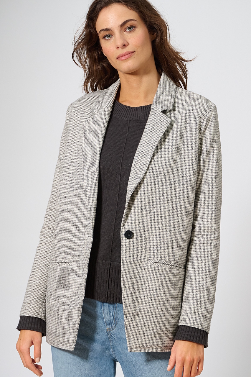 Hempage Damen vegan Blazer Pepita Natural