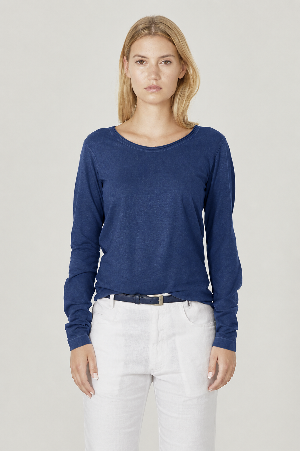 HempAge Damen vegan Langarm T-Shirt Night Navy