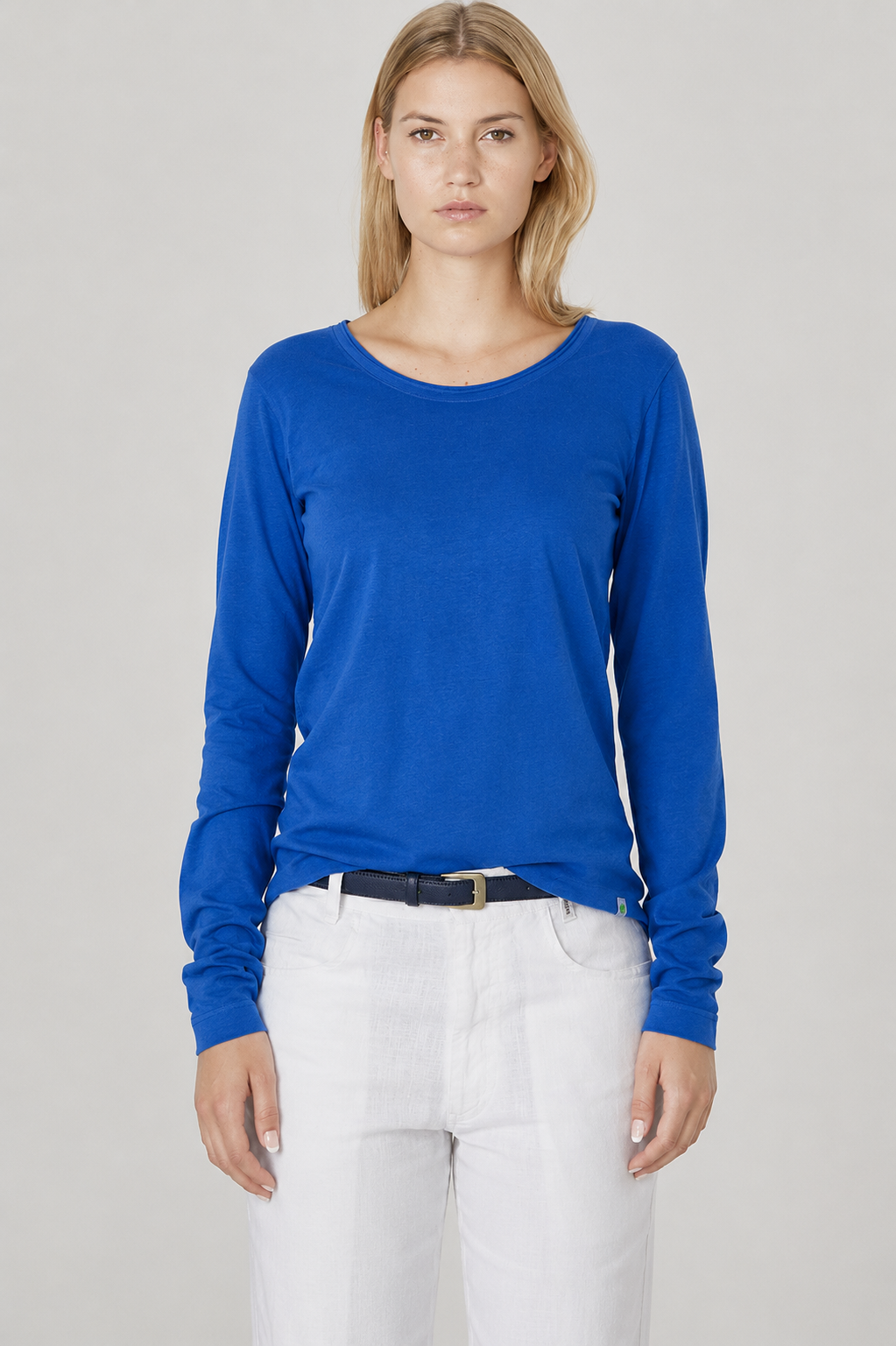 HempAge Damen vegan Langarm T-Shirt K&Atilde;&para;nigsblau