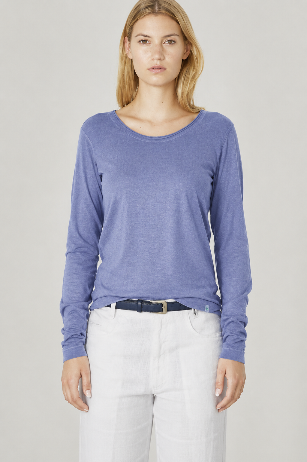 HempAge Damen vegan Langarm T-Shirt In Lavendel