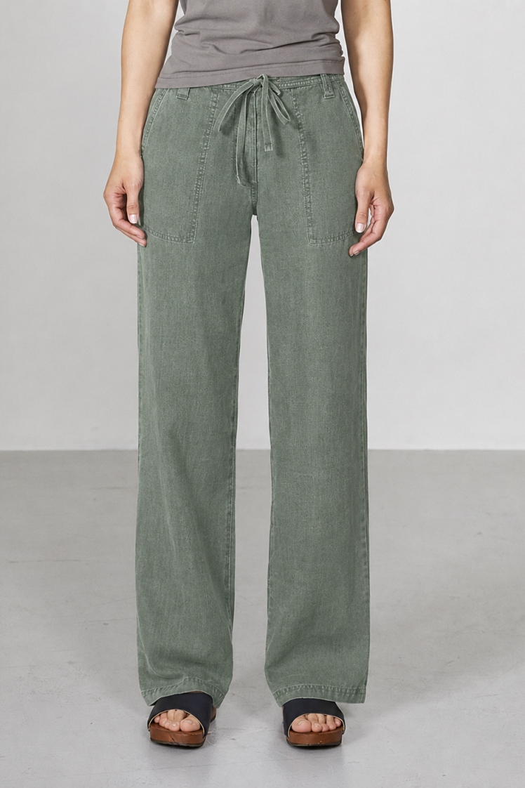 HempAge Damen vegan Hose Airy Summer In Thymiangr&Atilde;&frac14;n