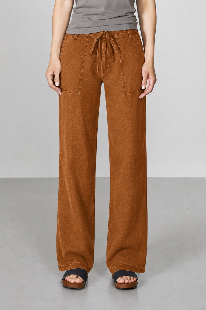 HempAge Damen vegan Hose Airy Summer In Mandelbraun