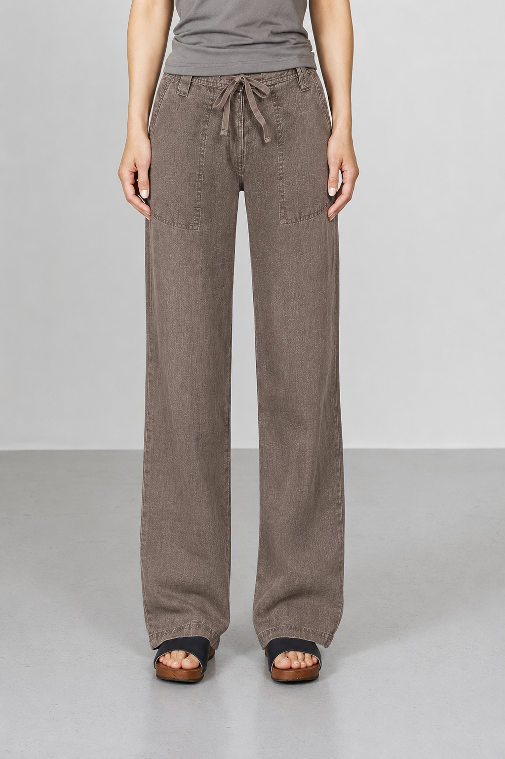 HempAge Damen vegan Hose Airy Summer Staubbraun