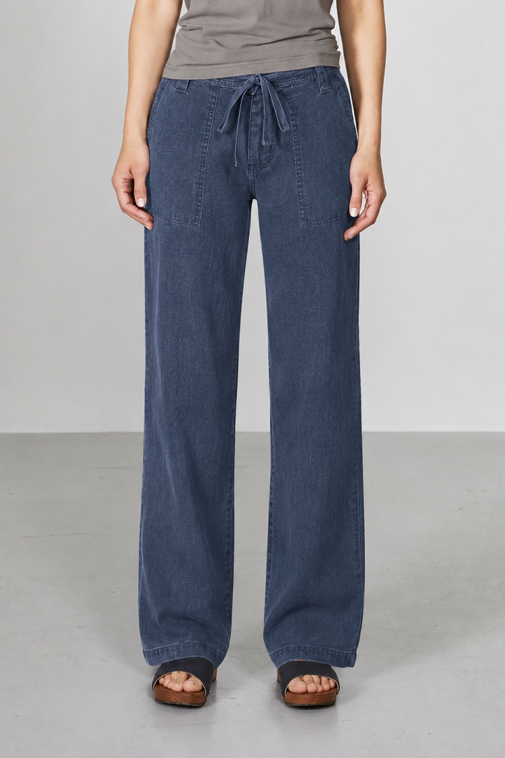 HempAge Damen vegan Hose Airy Summer In Wintersky Blau