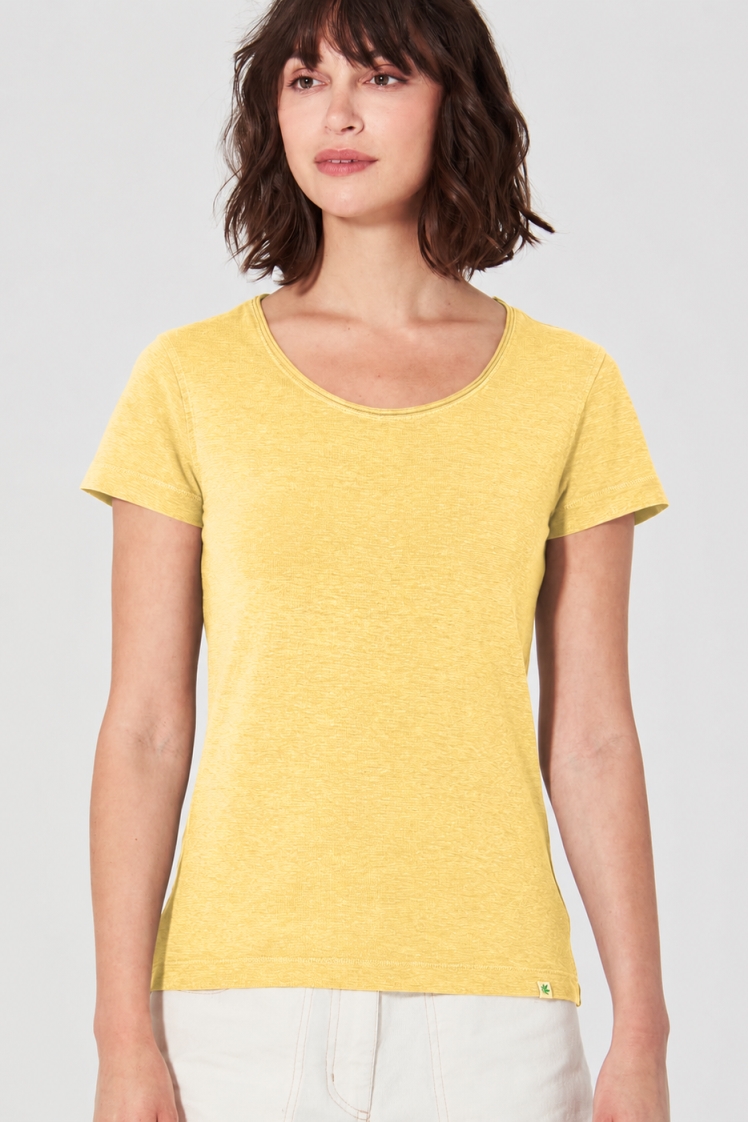 HempAge Damen vegan T-Shirt Airy In Gelb