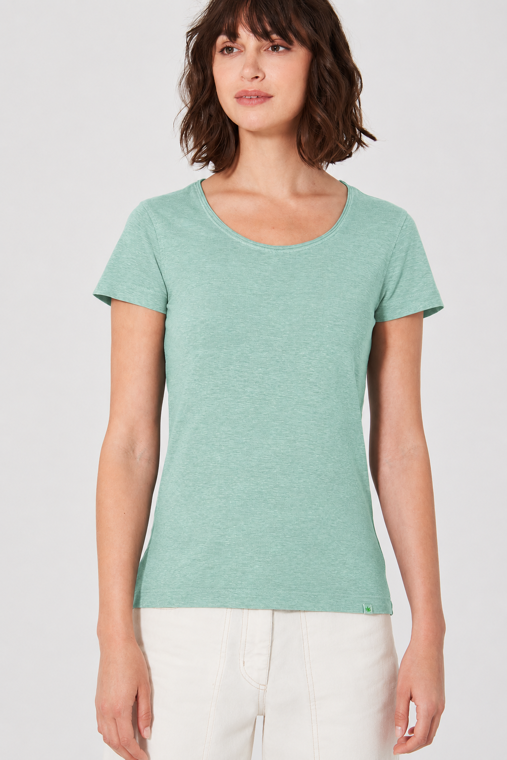 HempAge Damen vegan T-Shirt Airy In Salbeigr&Atilde;&frac14;n