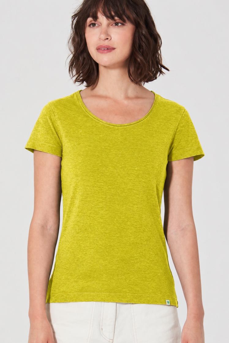 HempAge Damen vegan T-Shirt Airy Apfelgr&Atilde;&frac14;n