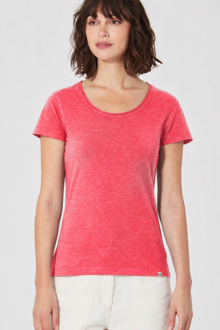 HempAge Damen vegan T-Shirt Airy In Magnolienrosa