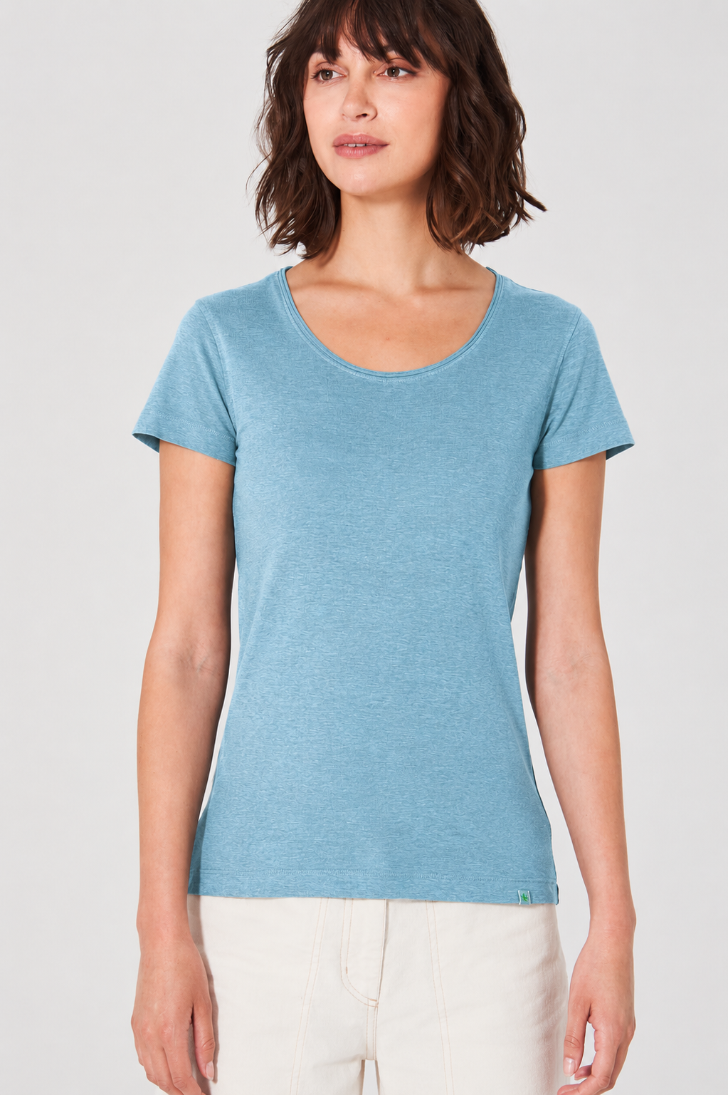 HempAge Damen vegan T-Shirt Airy Wave Blau