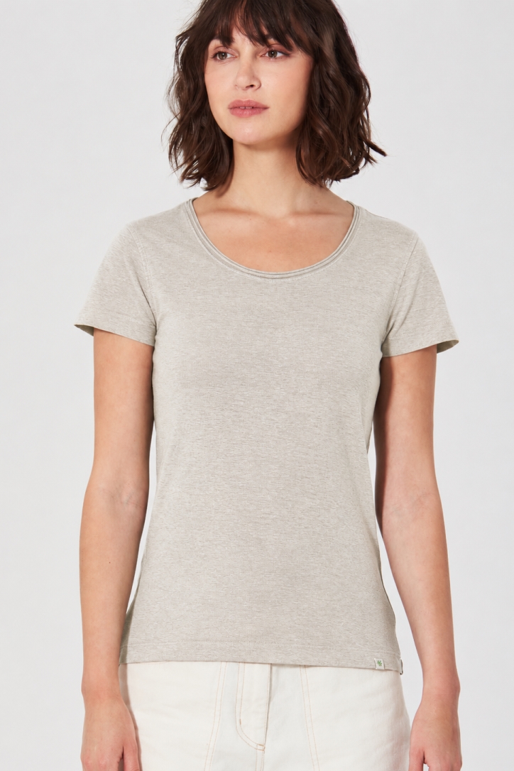 HempAge Damen vegan T-Shirt Airy Thistle In Beige
