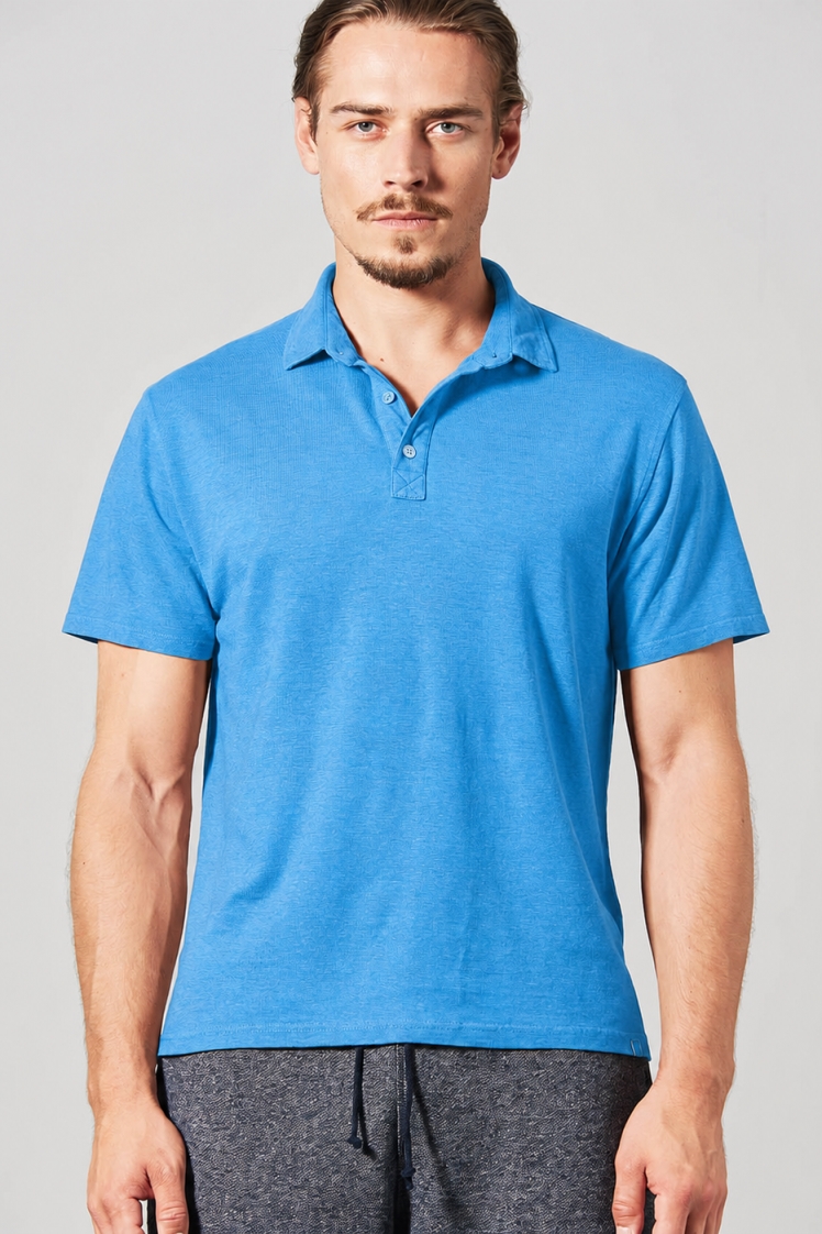 HempAge Herren vegan Polohemd Sporty Topaz