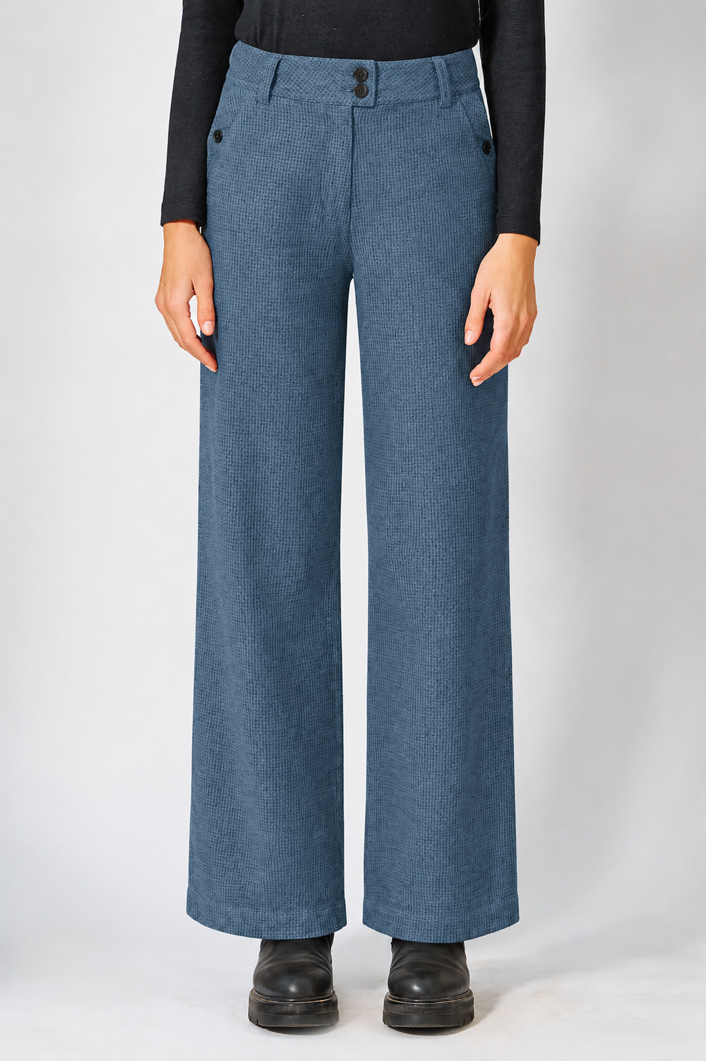 HempAge Damen vegan Hose Von Pepita Dove Bl&Atilde;&curren;ulich Grau