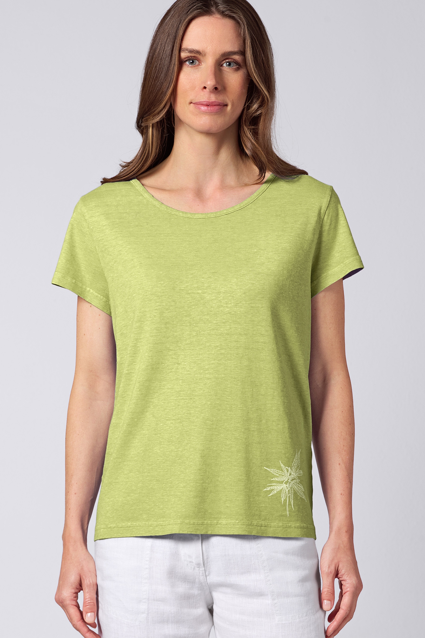 HempAge Damen vegan T-Shirt Aus Hanf Mit Aufdruck Bambusgr&Atilde;&frac14;n