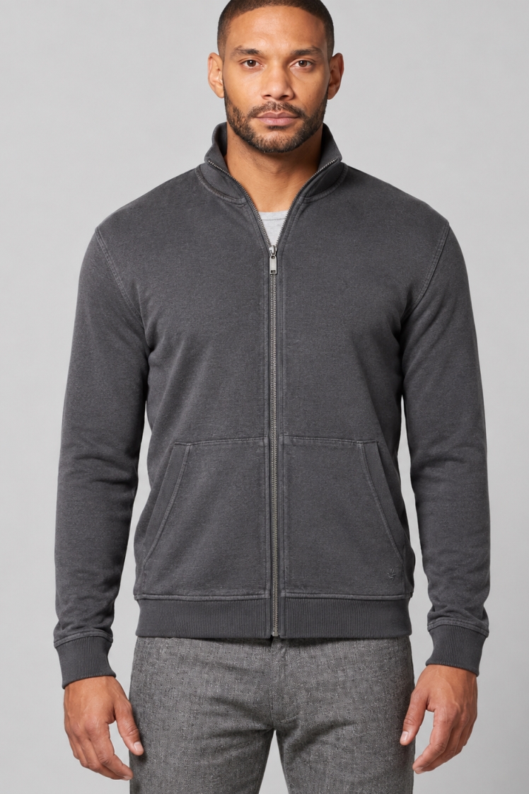 HempAge Herren vegan Sweatjacke Anthrazit