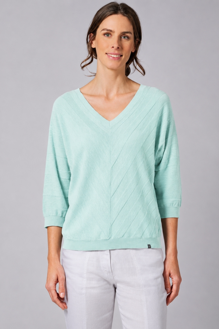 HempAge Damen vegan Strickpullover In Seegr&Atilde;&frac14;n