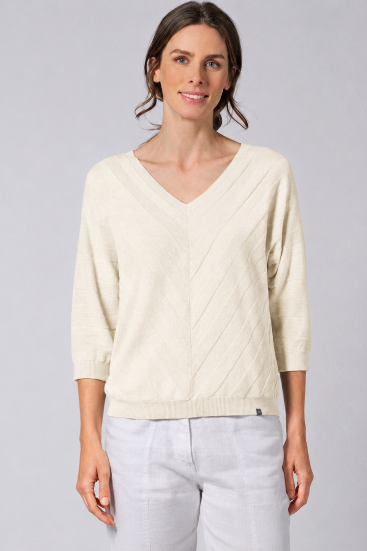 HempAge Damen vegan Strickpullover In Naturfarben