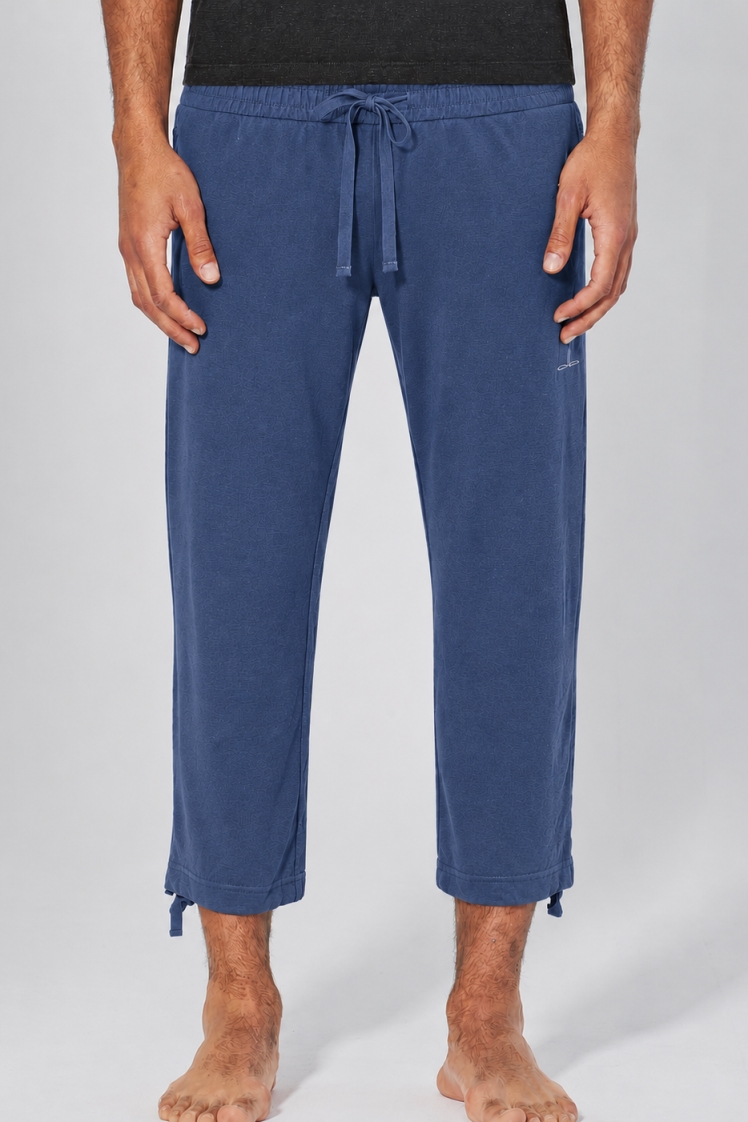 HempAge Herren vegan Yoga Hose 7/8 Blueberry