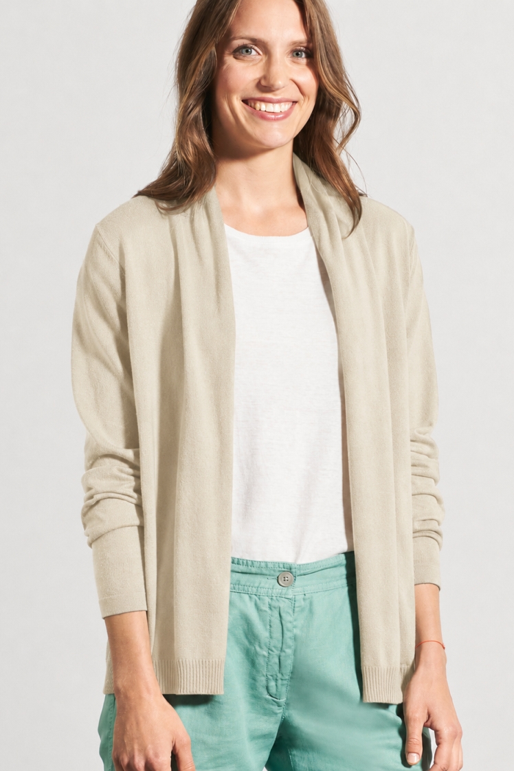 Hempage Damen vegan Leichte Strickjacke Gobi In Beige