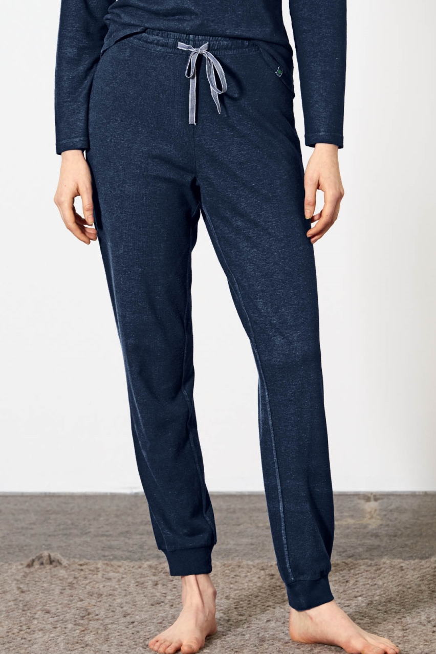 Hempage men vegan Night Pants Unisex Relax Navy