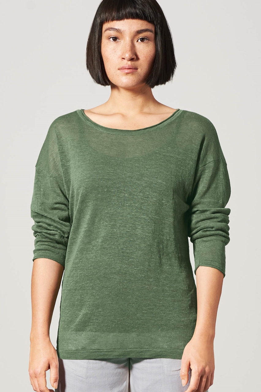 HempAge Damen vegan Pullover Airy Herb In Gr&Atilde;&frac14;n